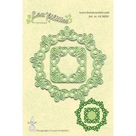 Leane Creatief - Lea'bilities und By Lene Leabilities, stampen - en embossing stencil, het frame-ronde kant