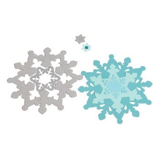 Sizzix Bokse - og preging sjablong SET, Sizzix Framelits, Snowflakes