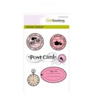 Craftemotions Transparent stempel A6, Labels + Postcard