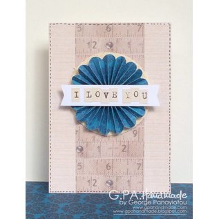 Embellishments / Verzierungen Pinwheels of designer paper "Sew Lovely"