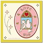 STICKER / AUTOCOLLANT Stickerset: 6 verschiedene Ziersticker, Thema: Hochzeit, Liebe