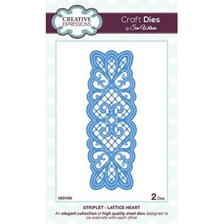 CREATIVE EXPRESSIONS und COUTURE CREATIONS Stamping and embossing stencil, Lattice Heart