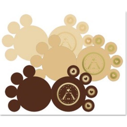 KARTEN und Zubehör / Cards 3 DeLuxe poten kaarten, goud gelamineerd, bruin, beige, crème KARTEN und Zubehör / Cards 3 DeLuxe poten kaarten, goud gelamineerd, bruin, beige, crème