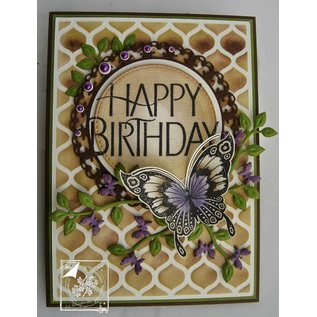 Joy!Crafts / Jeanine´s Art, Hobby Solutions Dies /  Taglio e goffratura stencil ramo con le farfalle