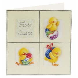 Bilder, 3D Bilder und ausgestanzte Teile usw... 3D Stanzbogenset "bunny, duck and chicken" 1 Scene 1 bow and cut sheets, A4