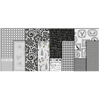 Karten und Scrapbooking Papier, Papier blöcke papier de découpage, assortiment noir et blanc, feuille 25x35 cm, 8 trier. Feuille, feuille 25x35 cm, 8 trier. Feuille