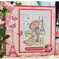 Wild Rose Studio`s Set Stamp configurado paseo parisino, tamaño A7, sellos claros