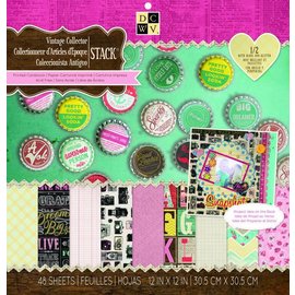 DCWV und Sugar Plum DCWV bloc de Designer, Vintage Collector pile de papier