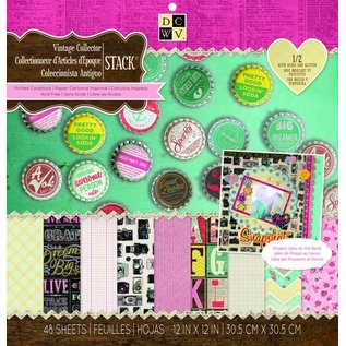 DCWV und Sugar Plum DCWV Ontwerper blok, Vintage Collector papierstapel