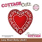 Cottage Cutz Estampage et gaufrage pochoir, Lacy Doily Coeur (4x4), coeur napperon