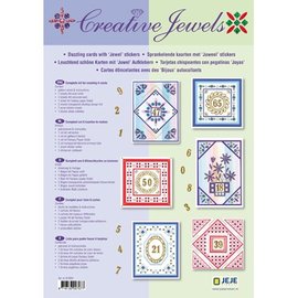 BASTELSETS / CRAFT KITS Material set: Anniversary / Set of 6 cards with glowing