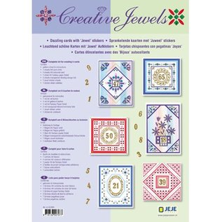 BASTELSETS / CRAFT KITS Material set: Anniversary / Set of 6 cards with glowing