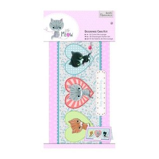 Docrafts / Papermania / Urban Decoupage card set, small meow