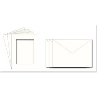 KARTEN und Zubehör / Cards Passepartout f. Kunstkarten, 3 Stück im Set