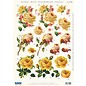 REDDY 3D udstanset ark gule roser, A4