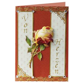 REDDY 3D foglio singolo die rose gialle, A4