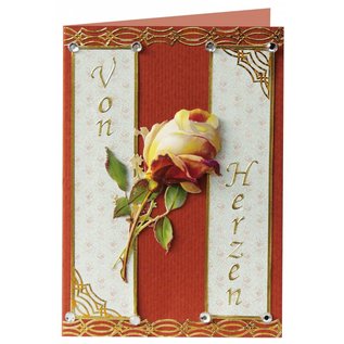 REDDY 3D die cut sheet yellow roses, A4