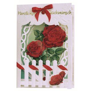 BASTELSETS / CRAFT KITS Bastelset: Fence kort Roses