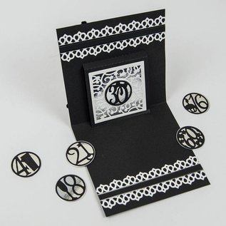 Tonic Studio´s NEW: punching and embossing stencils, Pop Up Sentiments Occasions Set, 10 pieces