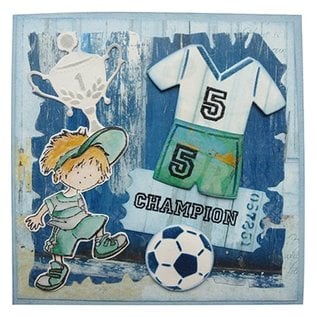 Marianne Design Marianne Design, het stempelen en embossing stencil, Collectibles, fussbal