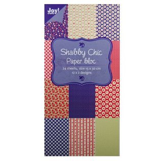 Joy!Crafts / Jeanine´s Art, Hobby Solutions Dies /  Paper bloc, 15x30cm - Shabby Chic (blau)