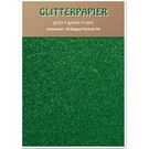 Karten und Scrapbooking Papier, Papier blöcke Glitterpapier irisierend, Format A4, 150 g / qm, grün