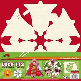 Objekten zum Dekorieren / objects for decorating 3 mini-plakboekboek in de vorm van een kerstboom, kerstbel of kerstbal!