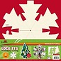 BASTELSETS / CRAFT KITS 3 mini scrapbog bog i form af et juletræ, juleklokke eller julekugle!