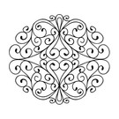 CREATIVE EXPRESSIONS und COUTURE CREATIONS Gummi Stempel, Stamps To Die For - Wrought Iron Swirls