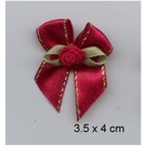 Embellishments / Verzierungen edele Minischleifchen rot, 5 Stück