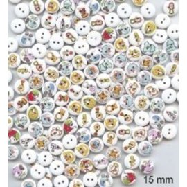 Embellishments / Verzierungen 10 decorative buttons 15 mm Design: Baby