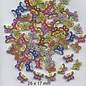 Embellishments / Verzierungen 10 bottoni decorativi 33 x 35 millimetri, Tema: Farfalle