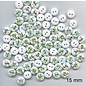 Embellishments / Verzierungen 10 decoratieve knopen 15 mm Thema: Bloemen