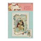 KARTEN und Zubehör / Cards A5 Udsmykket Indrammet Decoupage Card Kit - Victorian Valentine