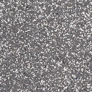 Moosgummi und Zubehör Moss rubber plate glitter, 200 x 300 x 2 mm, silver