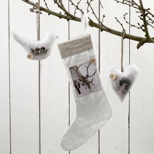 Objekten zum Dekorieren / objects for decorating Textiel cijfers, H: 26 cm, Nikolaus Socks 2 stuks