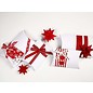 DEKOBAND / RIBBONS / RUBANS ... Deco tape collection, W: 10 mm, red / white harmony, 12x1 m