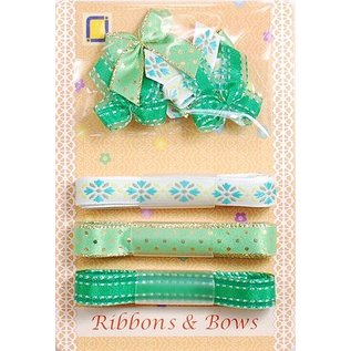 DEKOBAND / RIBBONS / RUBANS ... Collezione: Ribbon e Tipo di macinazione toni verdi,