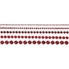 Embellishments / Verzierungen Halve parels, grootte 2-8 mm, rood, gerangschikt 140