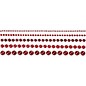 Embellishments / Verzierungen Halvperler, størrelse 2-8 mm, rød, rangert 140