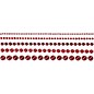 Embellishments / Verzierungen Mezze perle, dimensione 2-8 mm, rosso, classificato 140