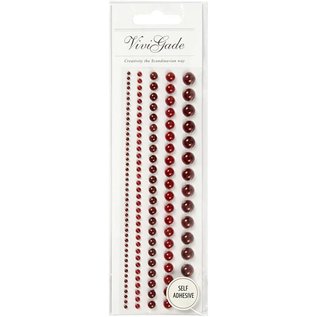 Embellishments / Verzierungen Demi perles, taille 2-8 mm, rouge, classé 140