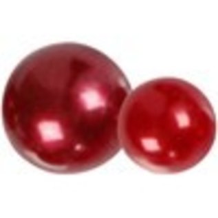 Embellishments / Verzierungen Half pearls, size 2-8 mm, red, ranked 140