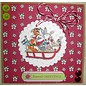 Docrafts / Papermania / Urban Clear stamps, 75 x 75mm, Fifi Bois Noël - luge