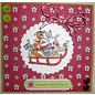 Docrafts / Papermania / Urban Clear stempels, 75 x 75mm, Pippi Hout Kerst - Sledge
