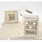 KARTEN und Zubehör / Cards 10 Perlmuttkarten und Umschläge, Kartengröße 10,5x15 cm, creme