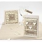 KARTEN und Zubehör / Cards 10 schede madre di perla e buste, formato carta 10,5x15 cm, crema