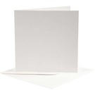 KARTEN und Zubehör / Cards 10 Karten und Umschläge , Kartengröße 12,5x12,5 cm, off-white