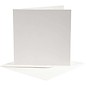 KARTEN und Zubehör / Cards 10 Karten und Umschläge , Kartengröße 12,5x12,5 cm, off-white