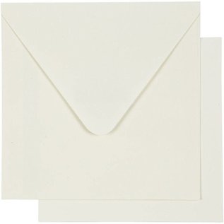 KARTEN und Zubehör / Cards 10 cartes et enveloppes, format carte 12,5x12,5 cm, blanc cassé